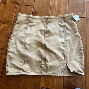 Free People Tan Mini Skirt